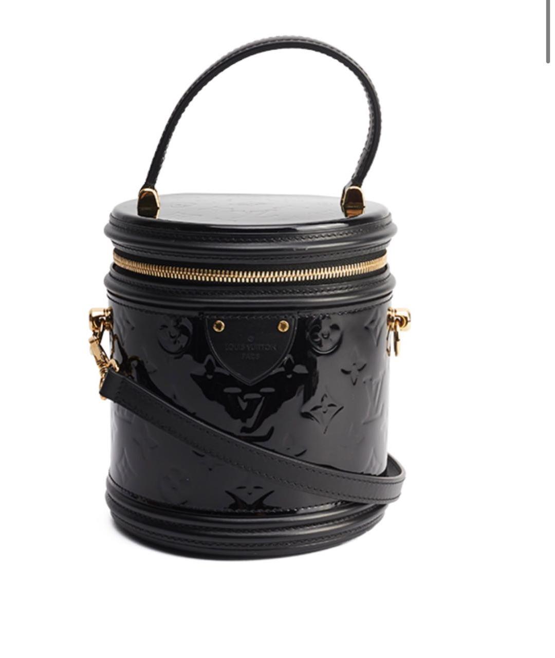 LOUIS VUITTON Черная кожаная сумка с короткими ручками, фото 9