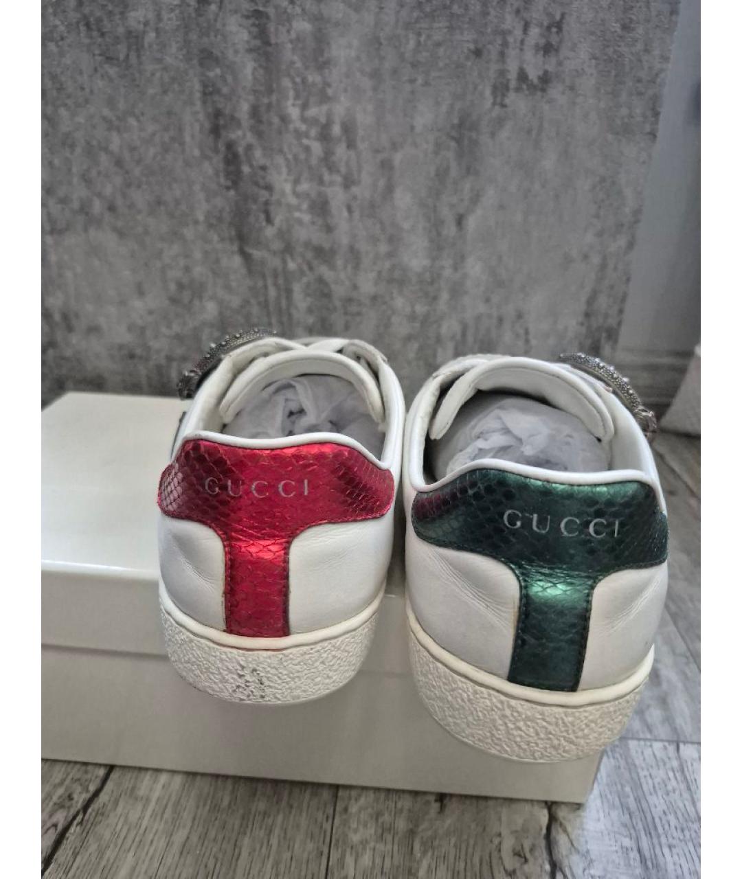 GUCCI Белые кроссовки, фото 4