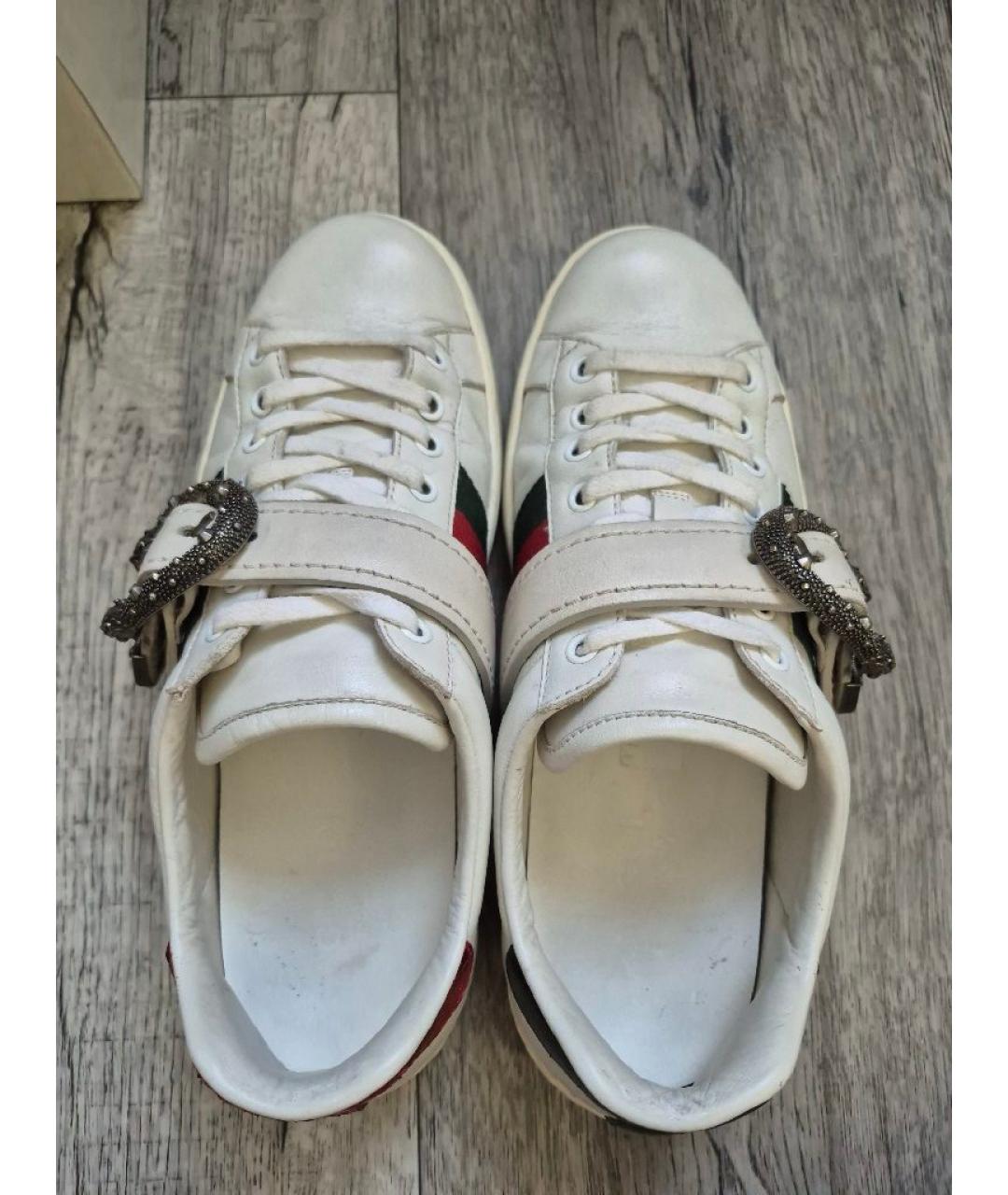 GUCCI Белые кроссовки, фото 3