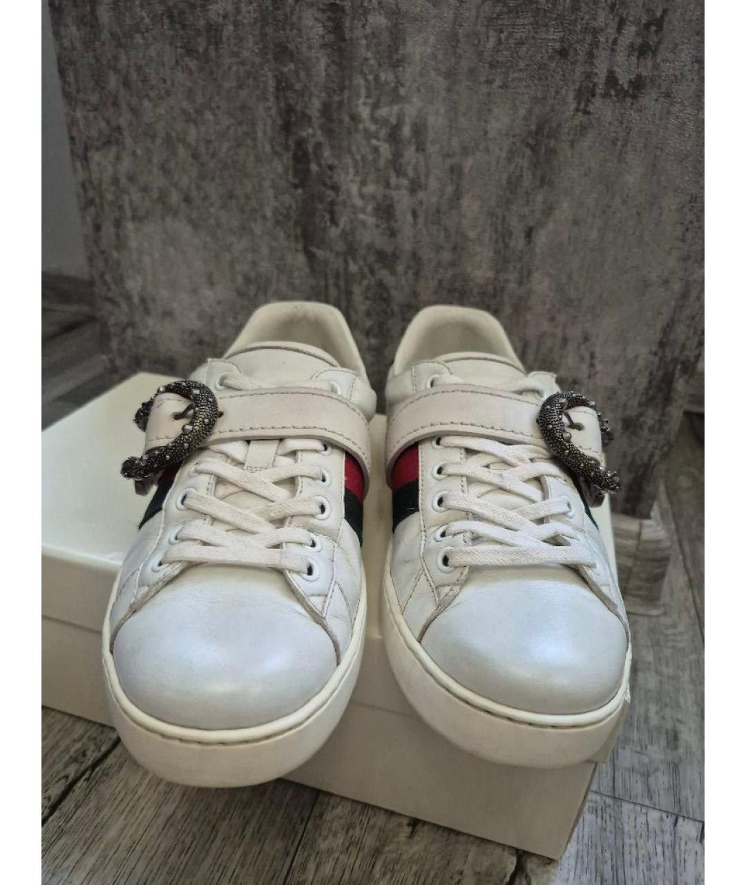 GUCCI Белые кроссовки, фото 2