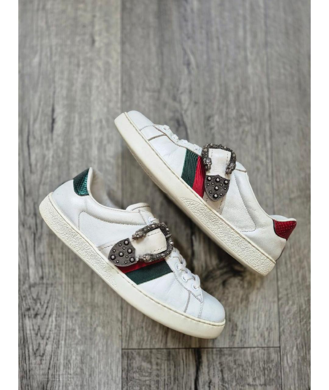 GUCCI Белые кроссовки, фото 8