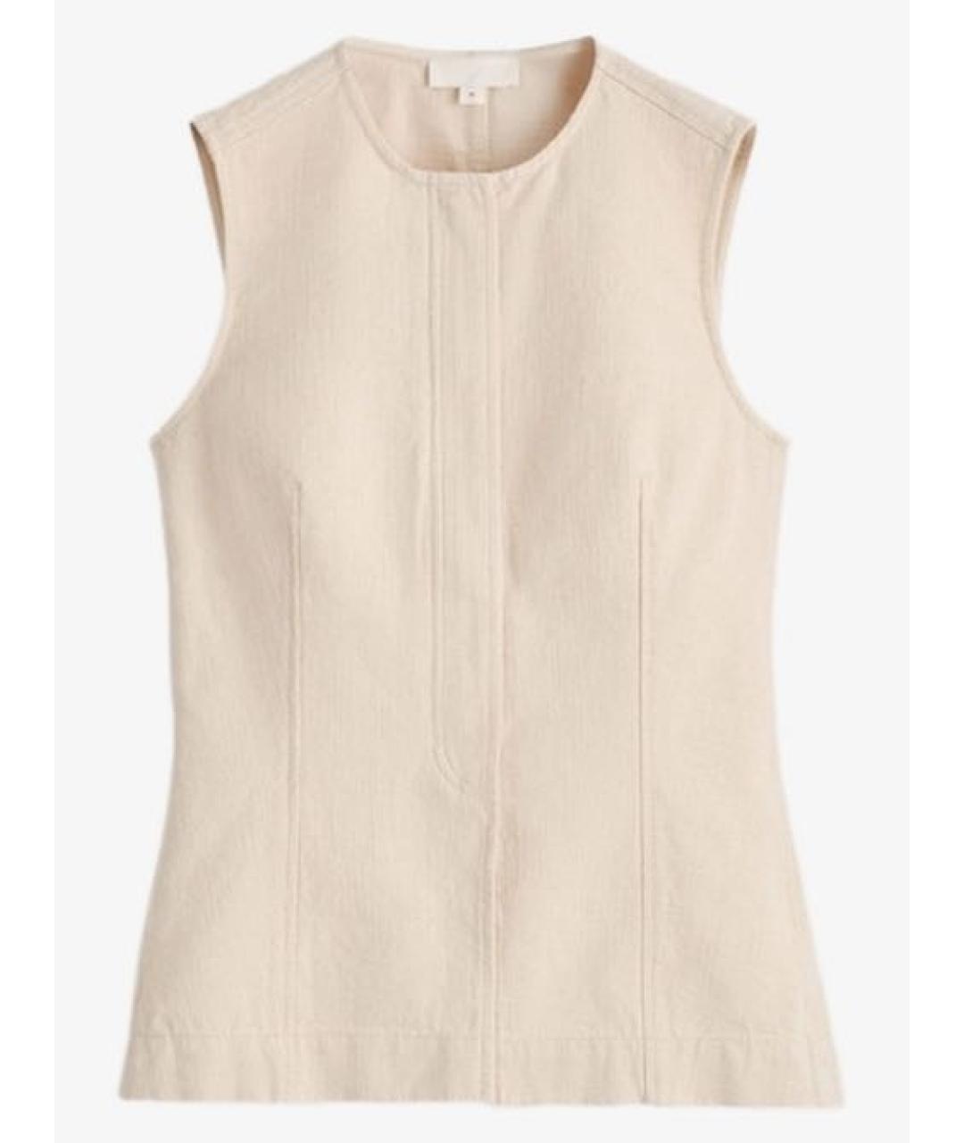 COS Бежевая хлопковая майка, фото 9