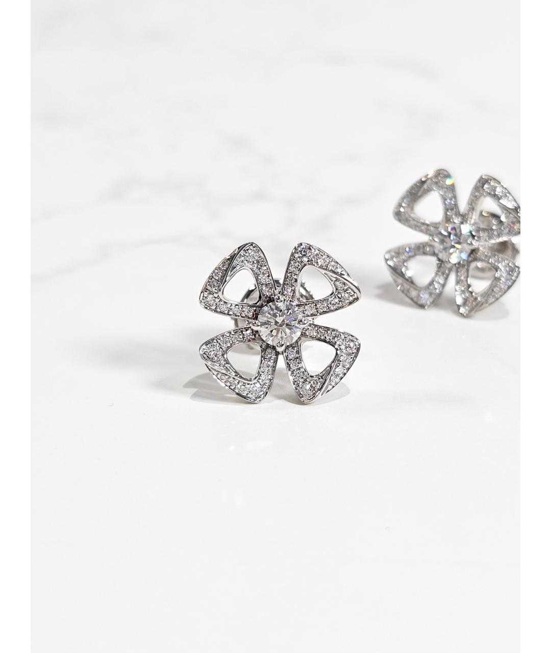 BVLGARI Серебряные серьги из белого золота, фото 3