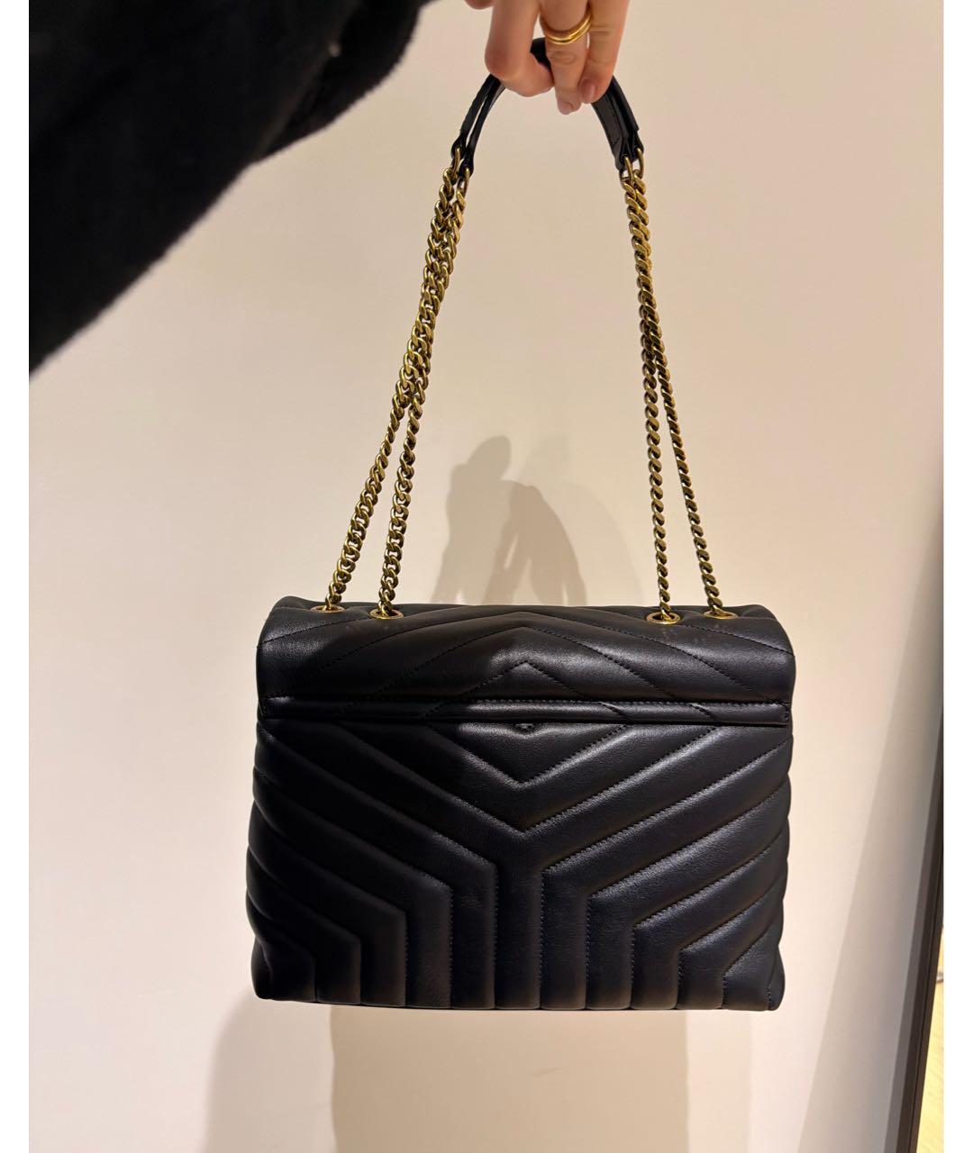 SAINT LAURENT Черная кожаная сумка тоут, фото 3