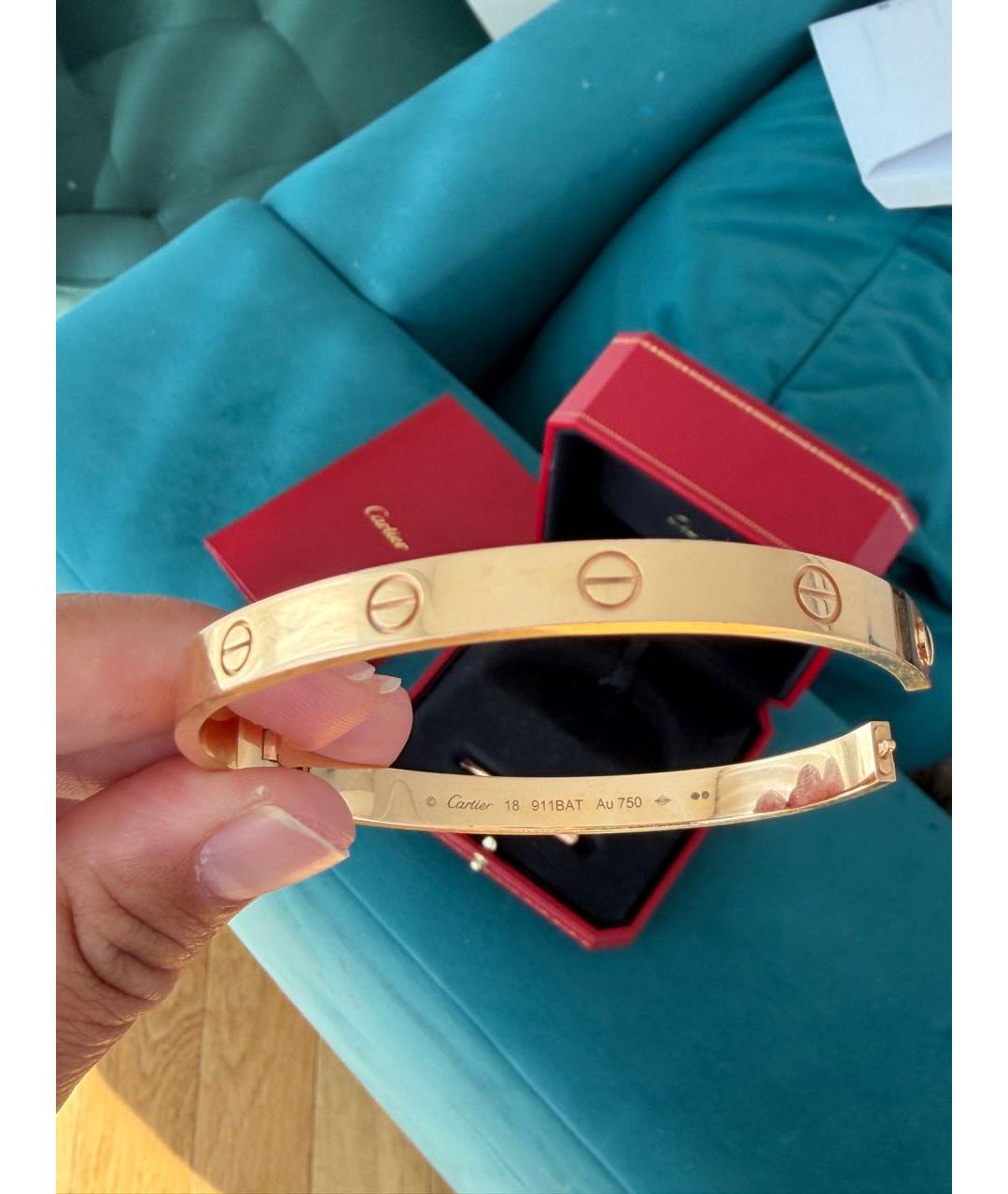 CARTIER Розовый браслет из розового золота, фото 2