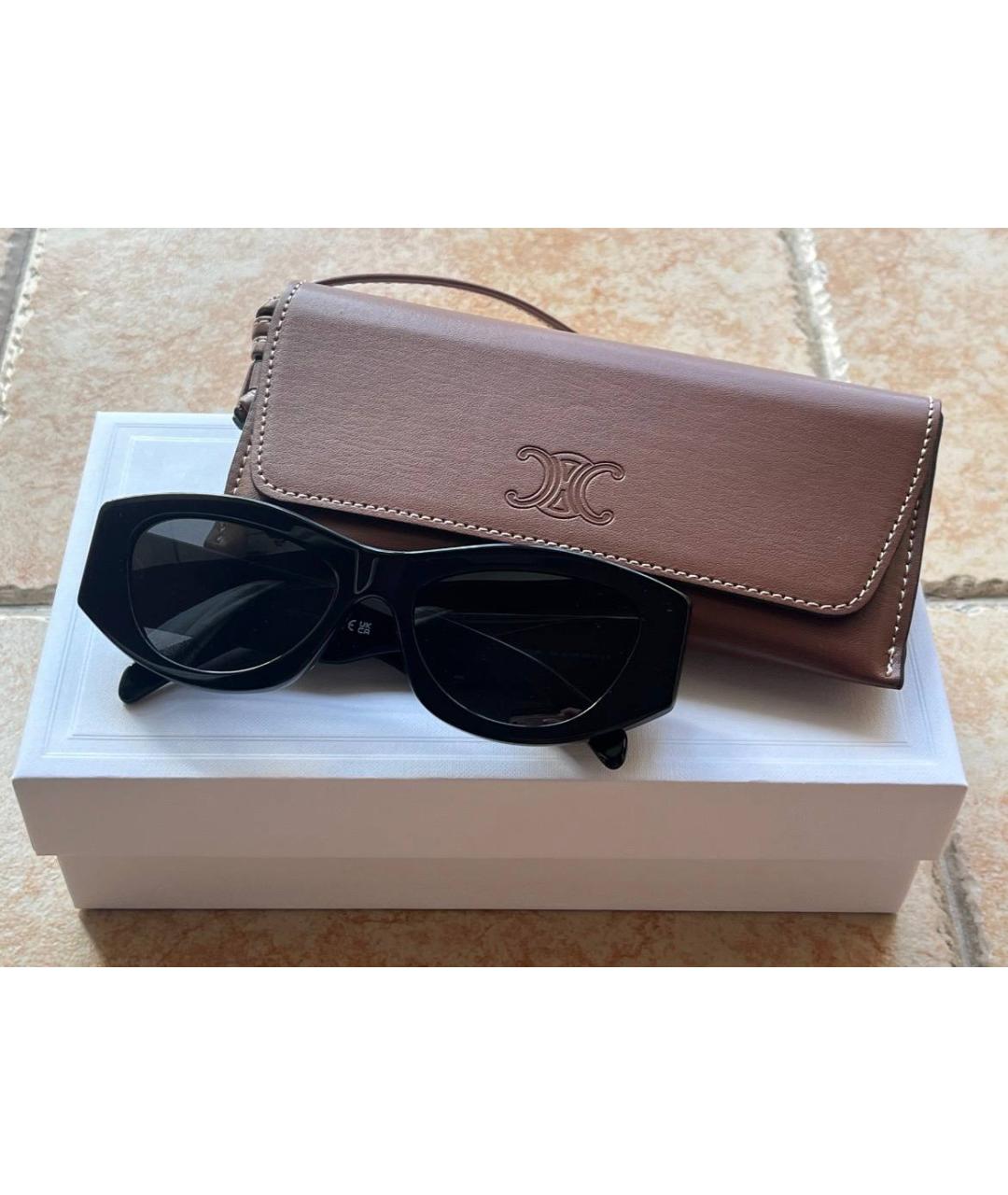 CELINE Черные пластиковые солнцезащитные очки, фото 4
