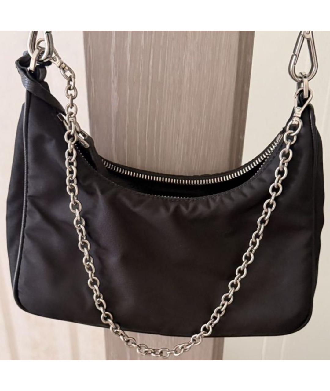 PRADA Черная синтетическая сумка через плечо, фото 2