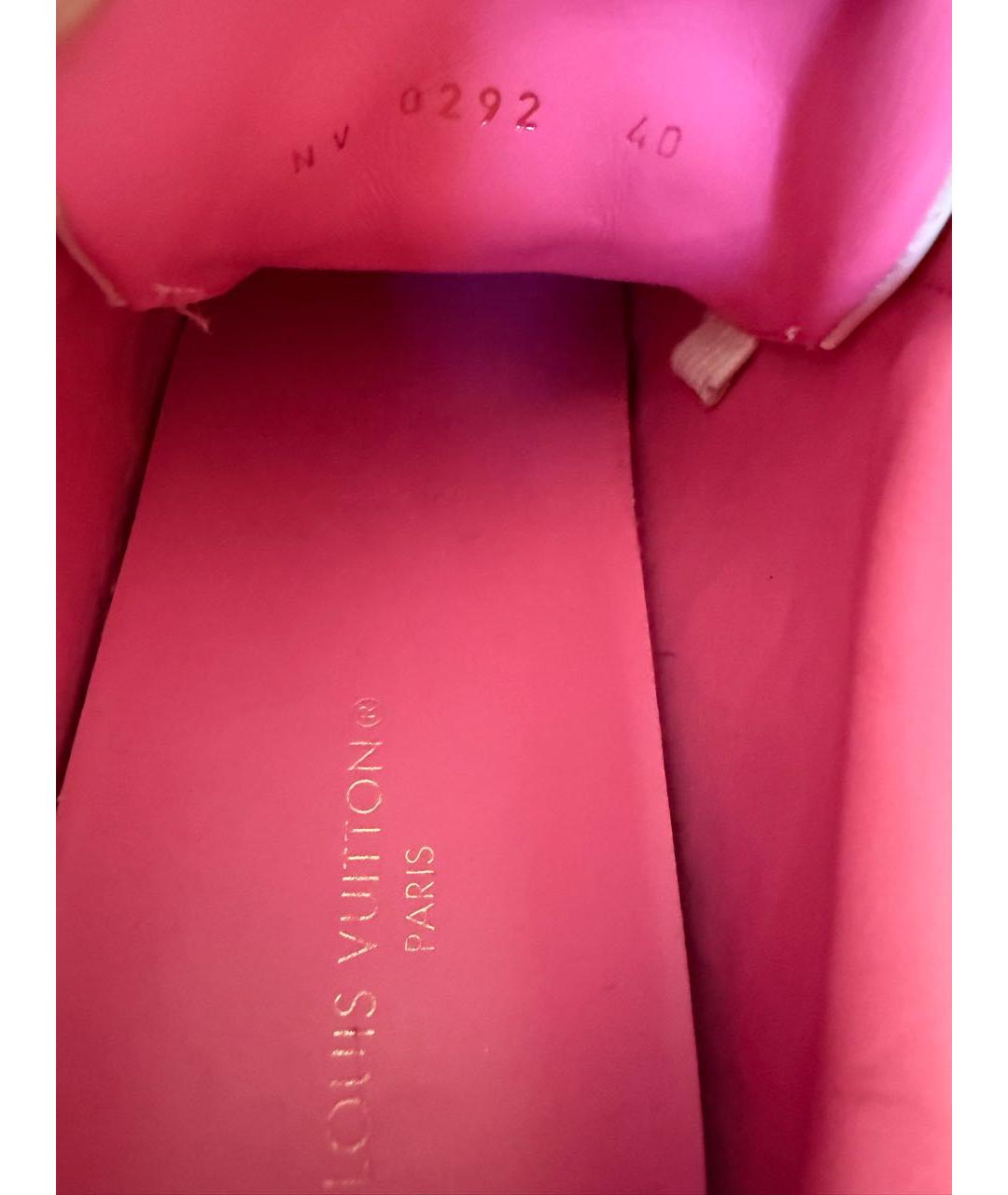 LOUIS VUITTON Розовые кожаные кеды, фото 6