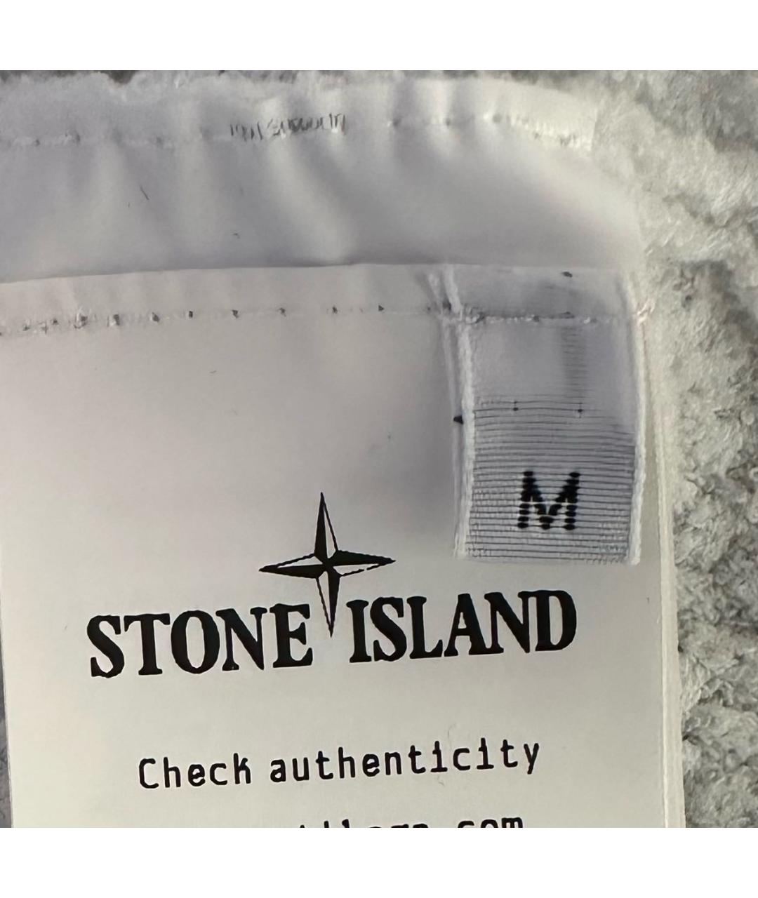 STONE ISLAND Белый хлопковый джемпер / свитер, фото 7