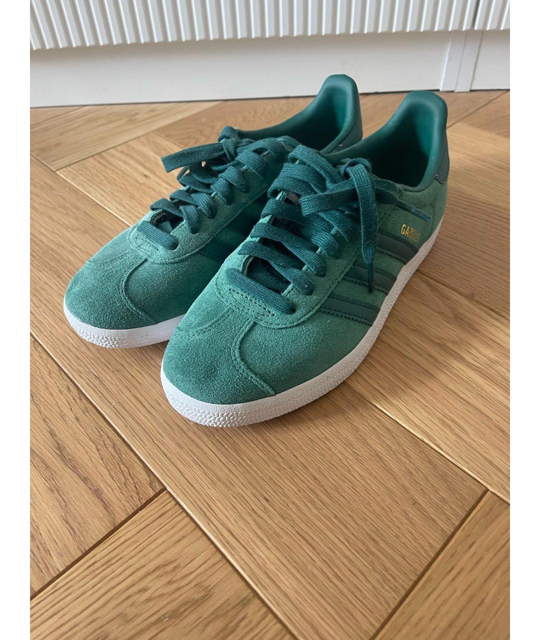 ADIDAS Зеленые замшевые кеды, фото 2