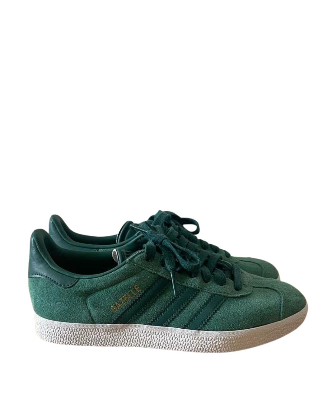 ADIDAS Зеленые замшевые кеды, фото 1