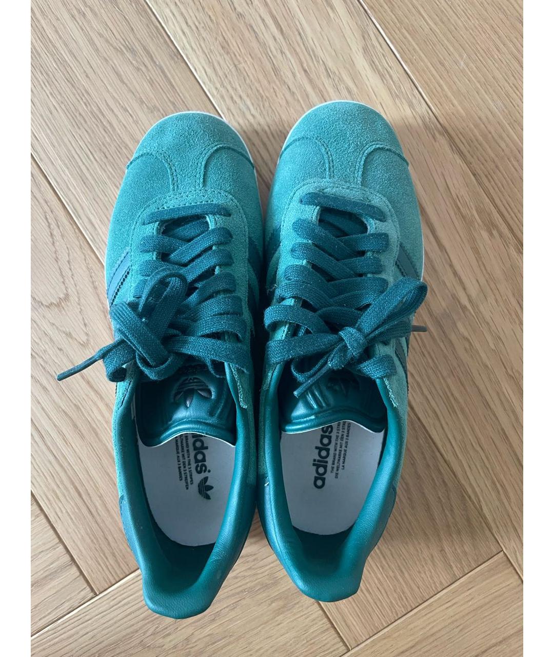 ADIDAS Зеленые замшевые кеды, фото 3