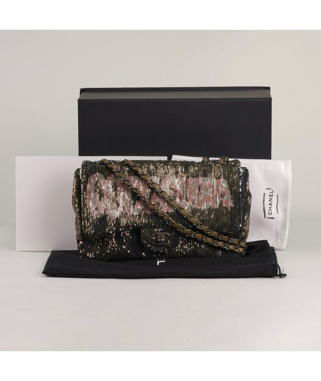 CHANEL Хаки сумка через плечо, фото 2