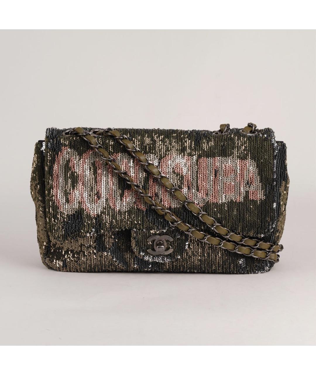 CHANEL Хаки сумка через плечо, фото 9