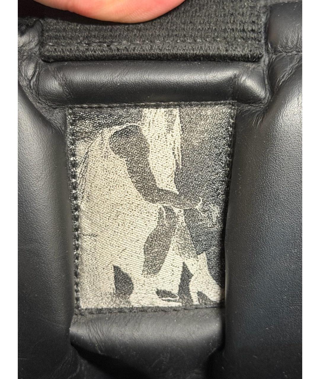 RICK OWENS Черные кожаные высокие кроссовки / кеды, фото 6