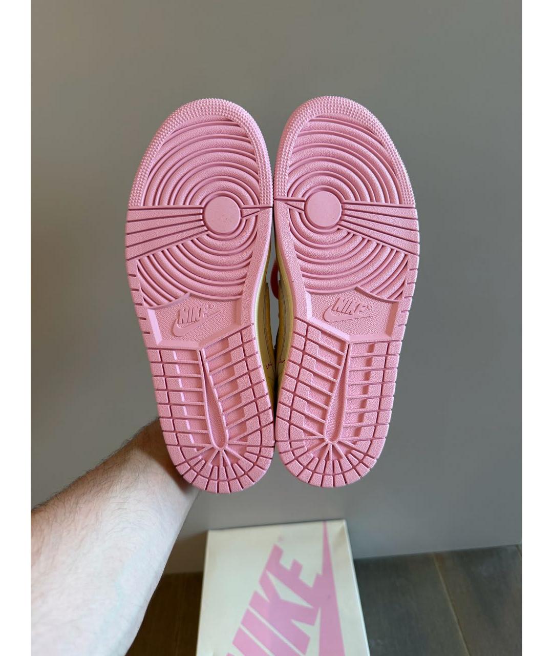 CACTUS JACK BY TRAVIS SCOTT Розовые кожаные кроссовки, фото 4