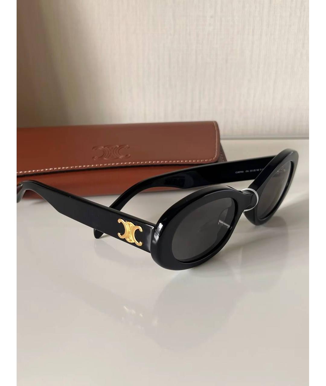 CELINE Черные пластиковые солнцезащитные очки, фото 4