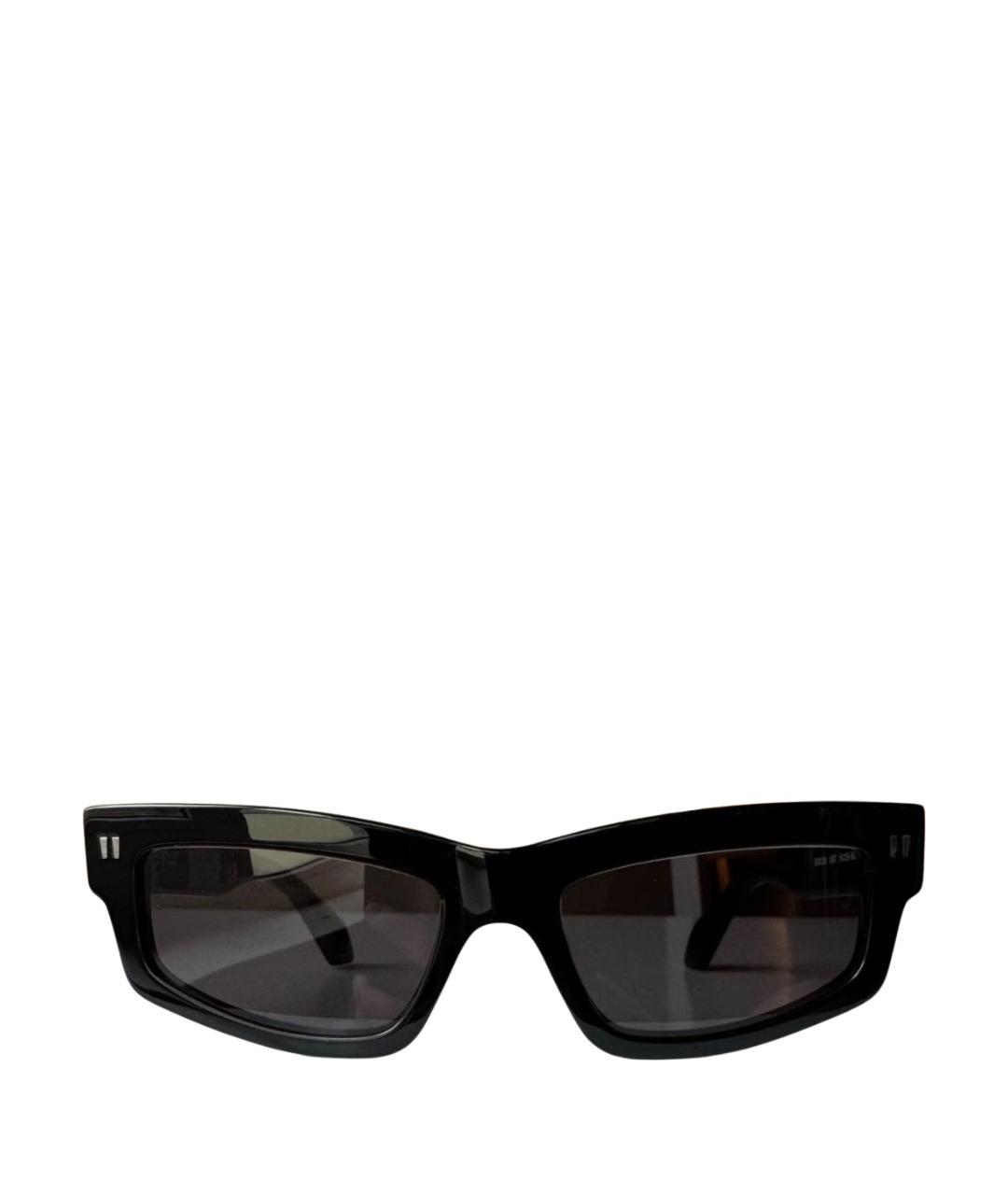 OFF-WHITE Черные пластиковые солнцезащитные очки, фото 1