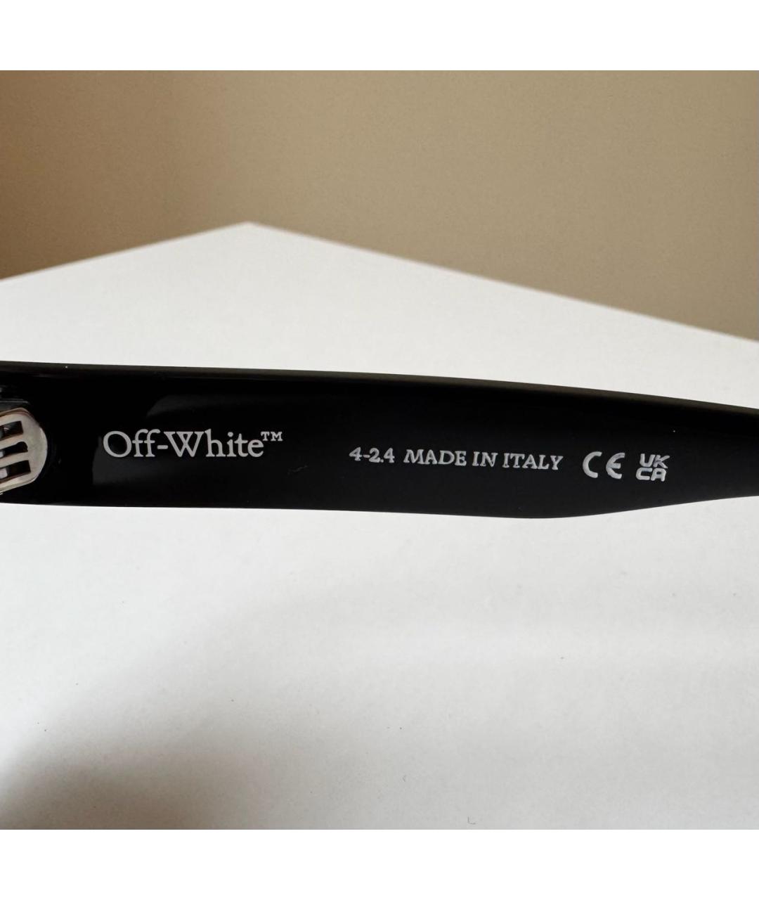 OFF-WHITE Черные пластиковые солнцезащитные очки, фото 6