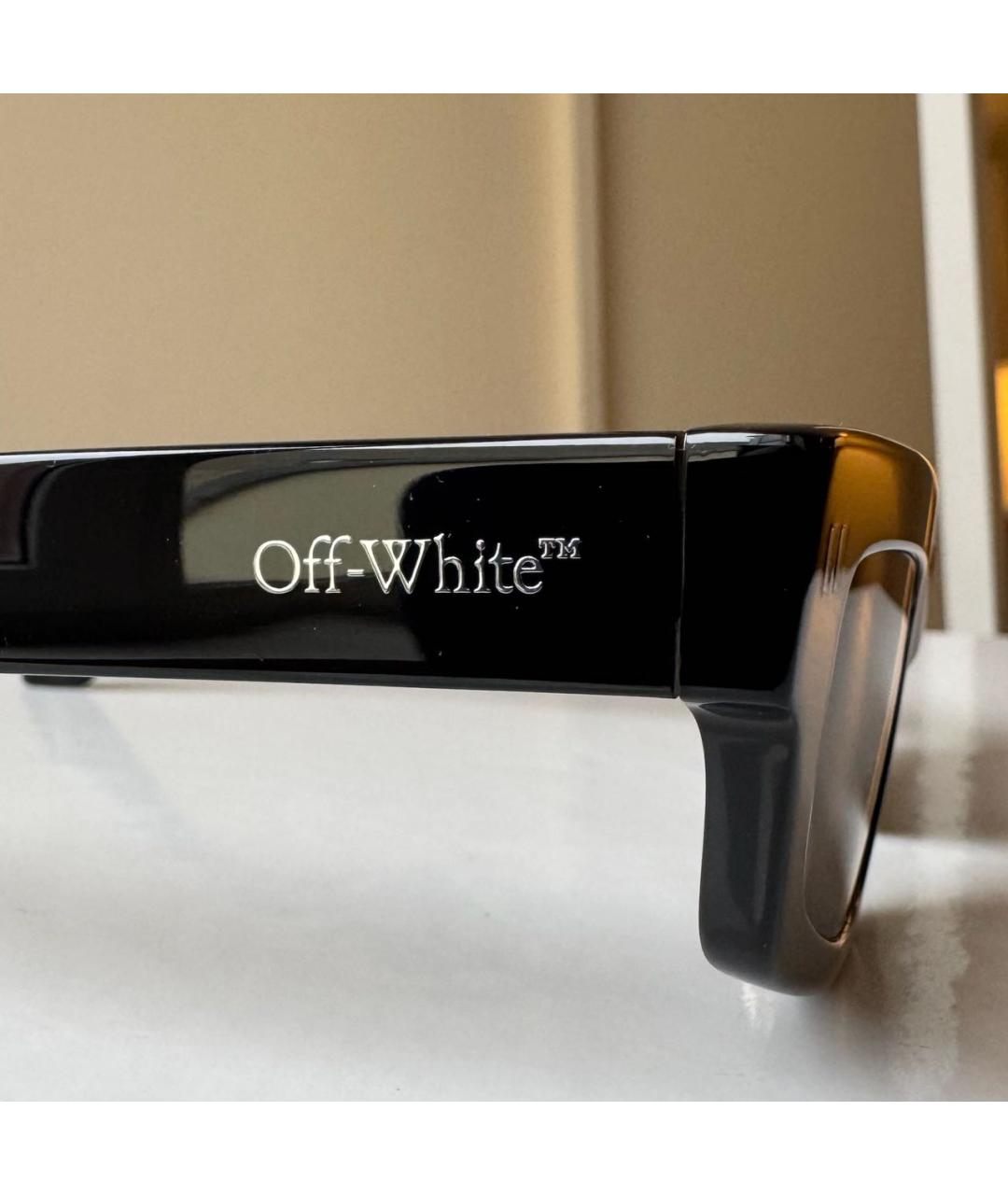OFF-WHITE Черные пластиковые солнцезащитные очки, фото 5