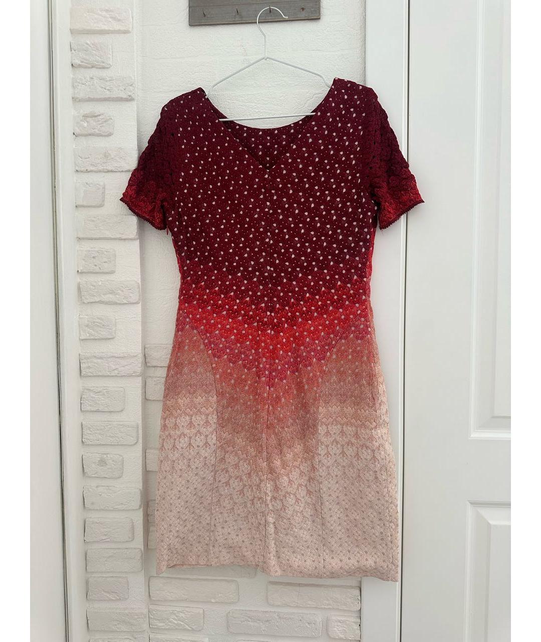 MISSONI Бордовое вискозное вечернее платье, фото 2