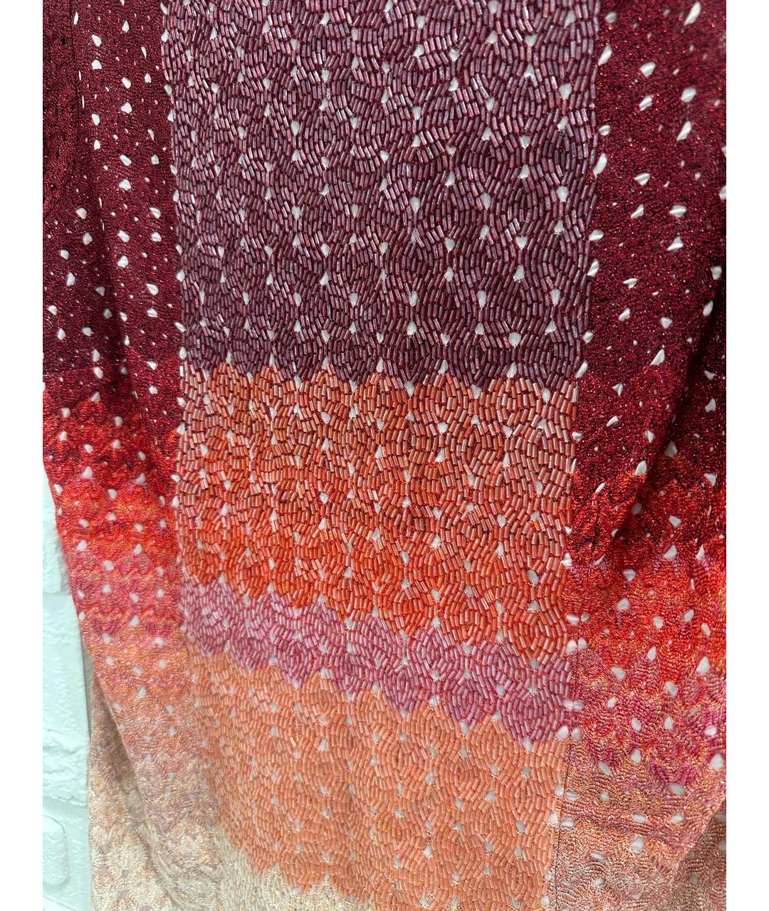 MISSONI Бордовое вискозное вечернее платье, фото 4
