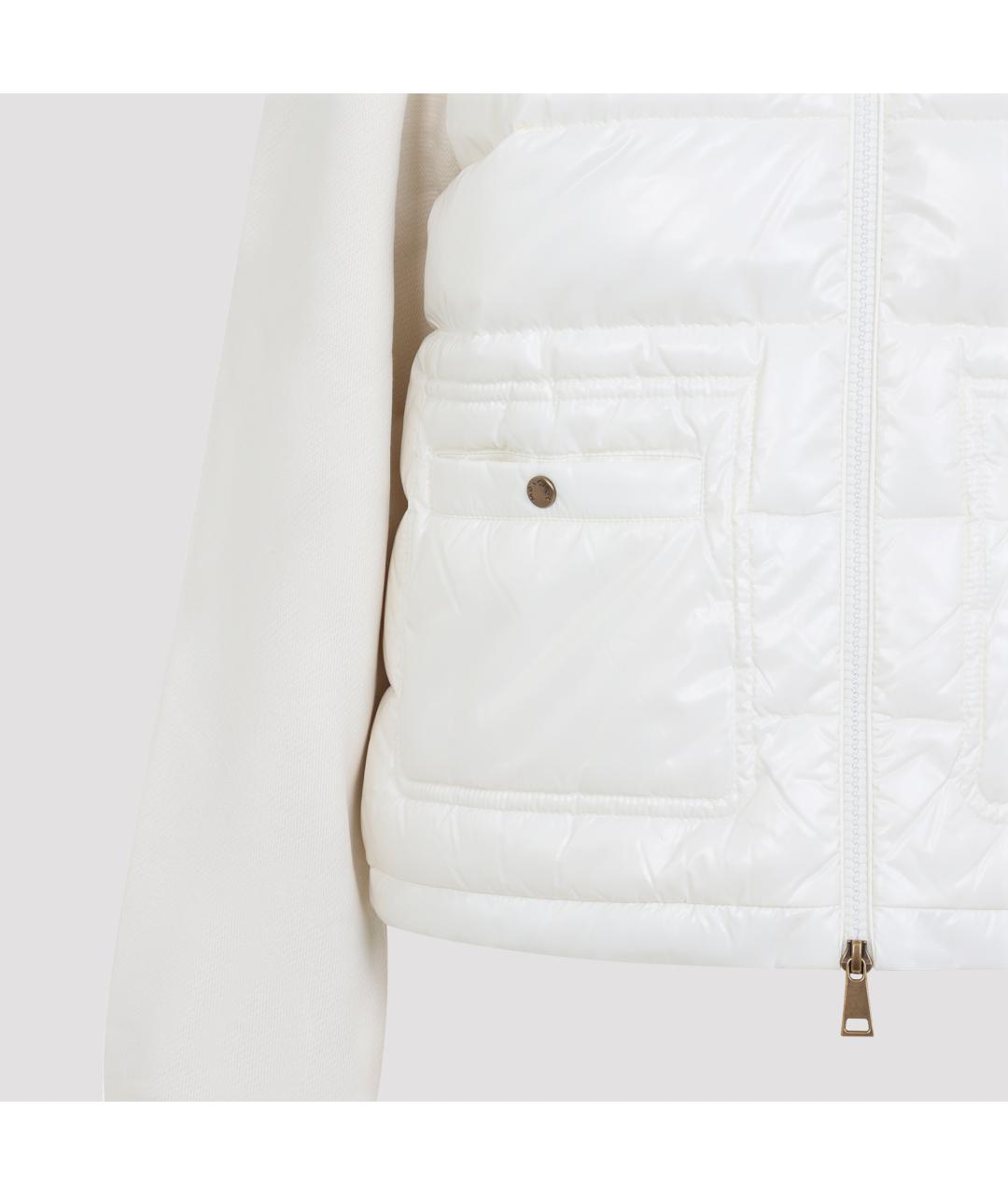 MONCLER Бежевая полиамидовая куртка, фото 4
