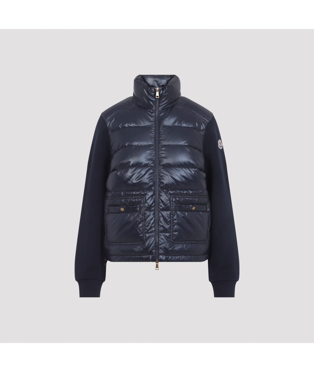 MONCLER Темно-синяя полиамидовая куртка, фото 2