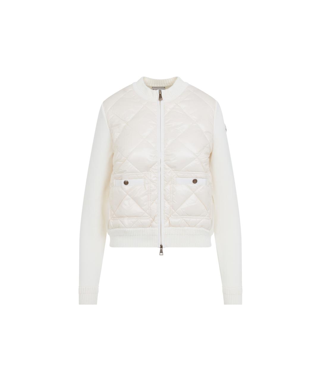 MONCLER Белая хлопковая куртка, фото 1