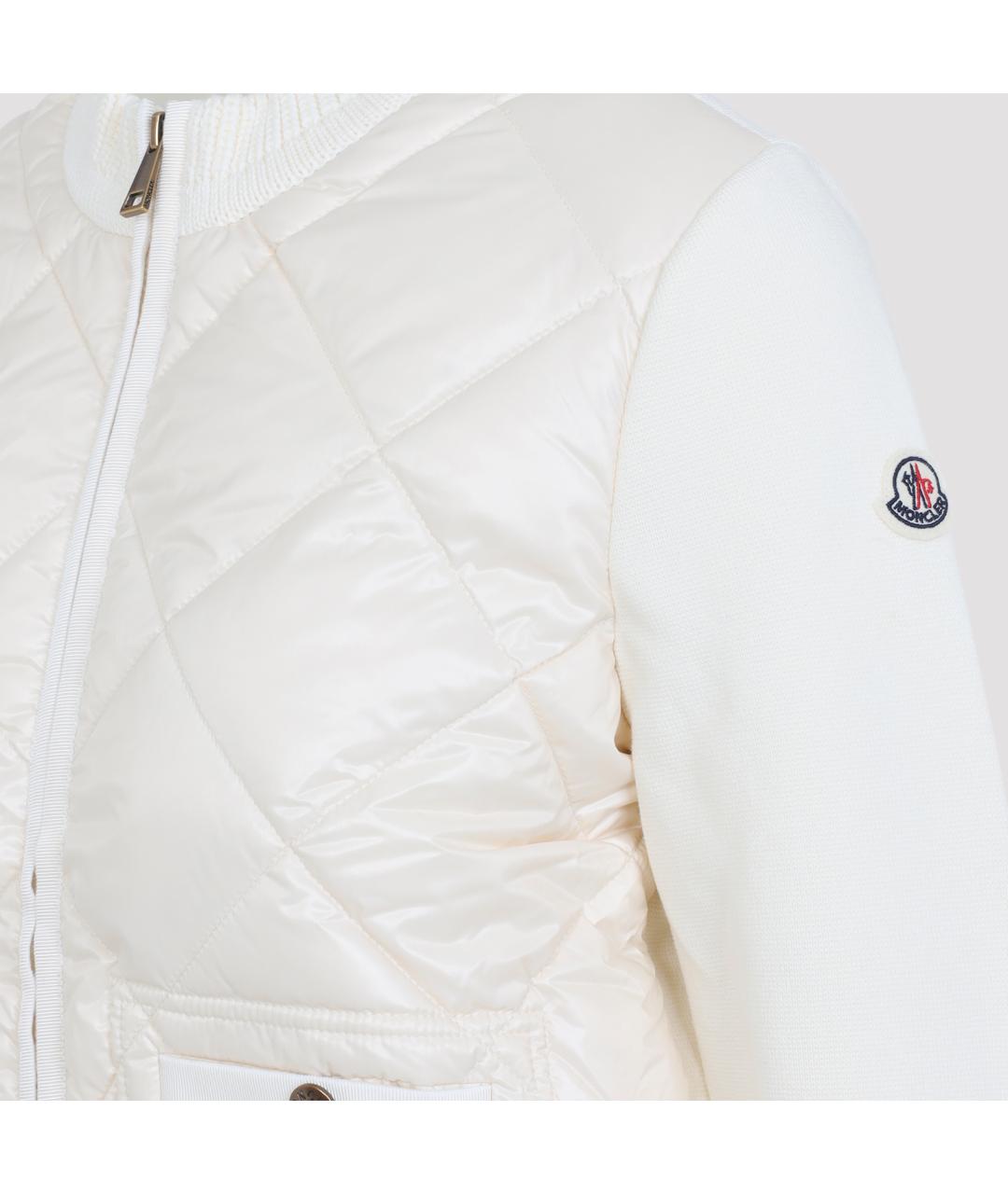 MONCLER Белая хлопковая куртка, фото 5