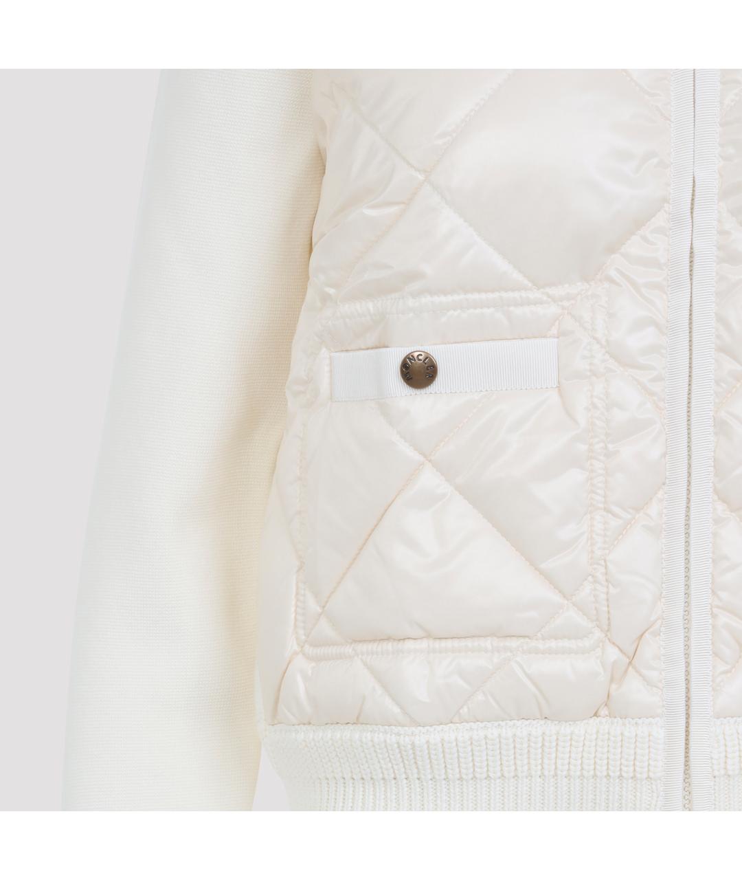 MONCLER Белая хлопковая куртка, фото 4