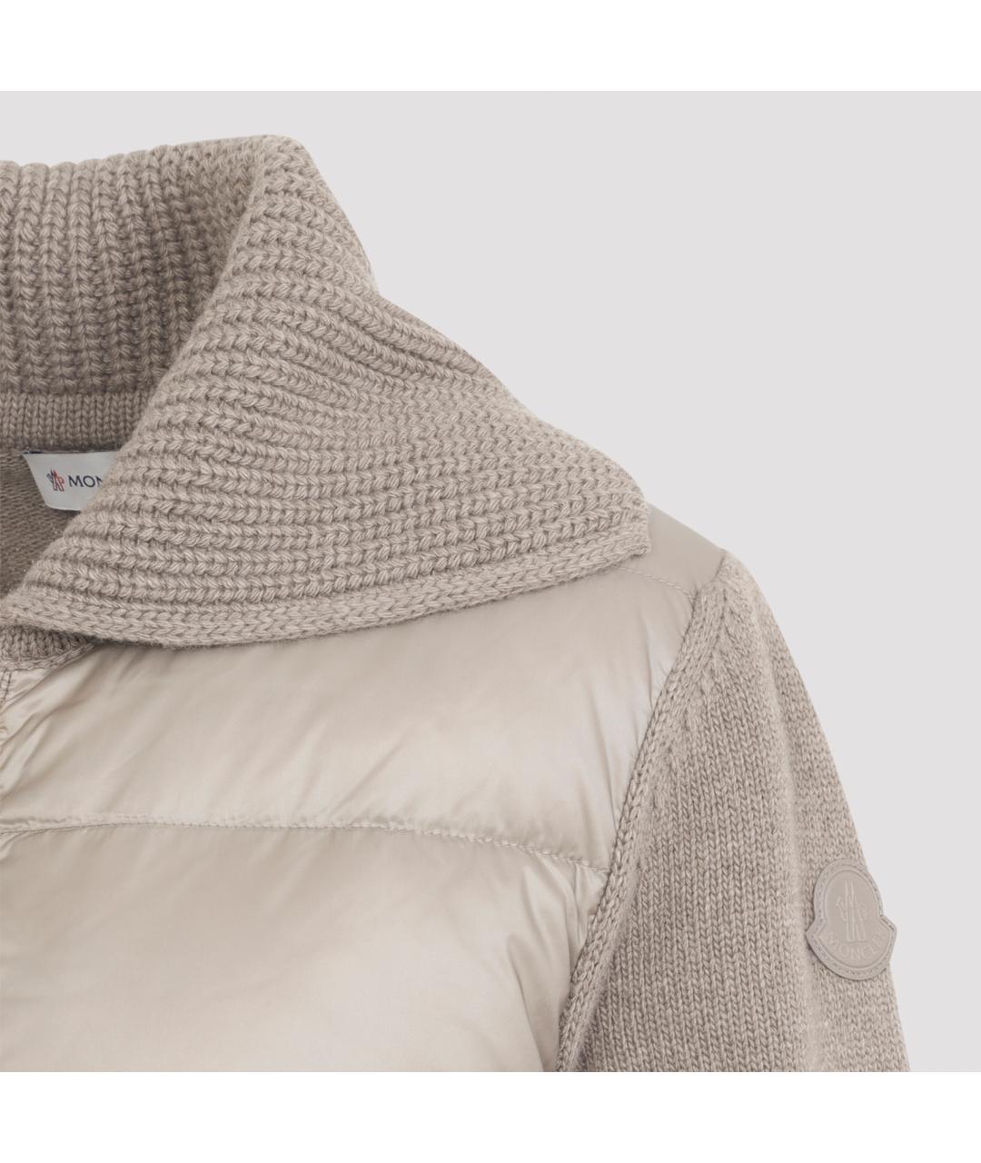 MONCLER Бежевая шерстяная куртка, фото 5