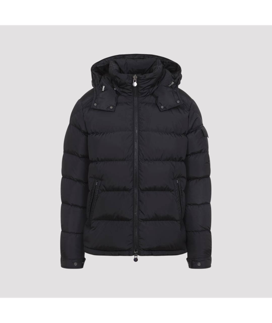MONCLER Черный полиамидовый пуховик, фото 2