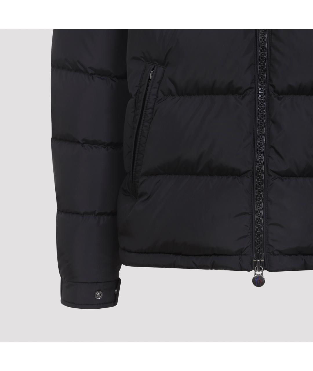 MONCLER Черный полиамидовый пуховик, фото 4