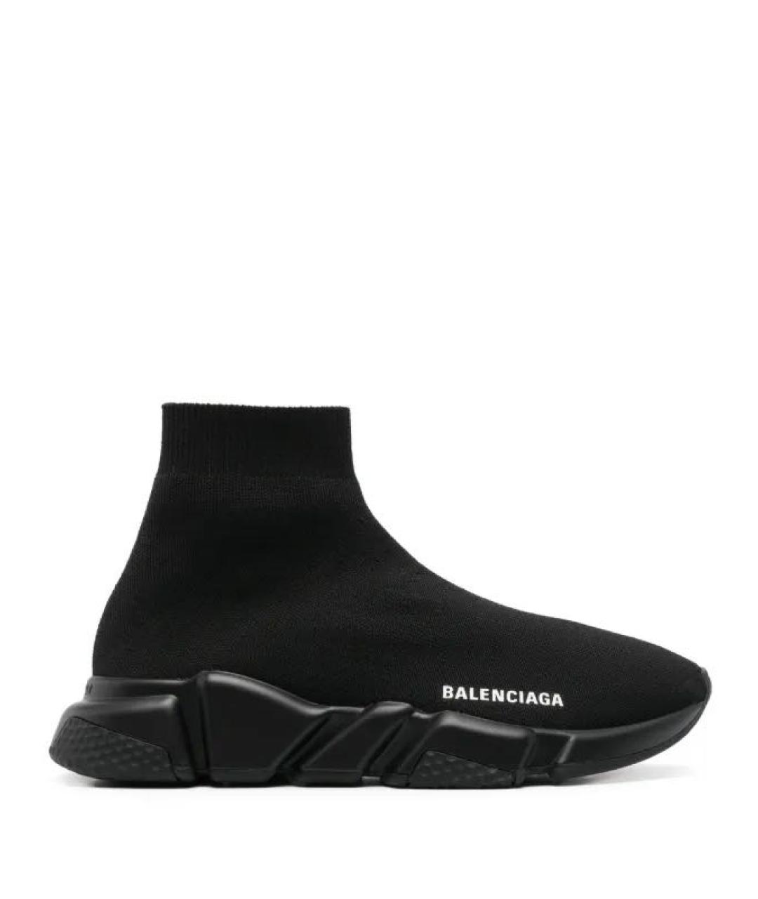 BALENCIAGA Черные текстильные высокие кроссовки / кеды, фото 9