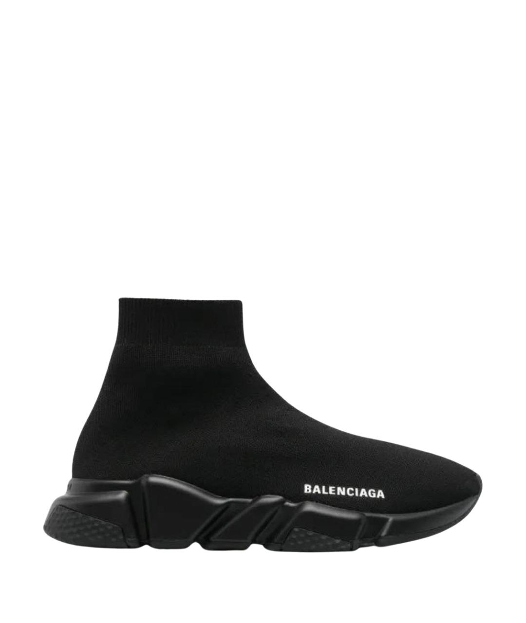 BALENCIAGA Черные текстильные высокие кроссовки / кеды, фото 1