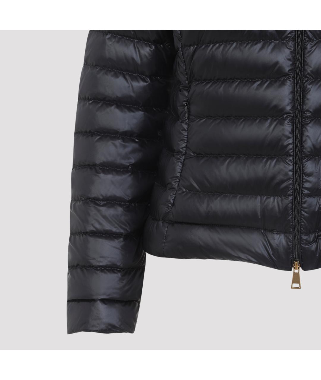 MONCLER Черный полиамидовый пуховик, фото 4