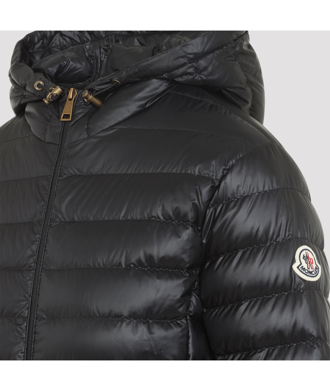 MONCLER Черный полиамидовый пуховик, фото 5