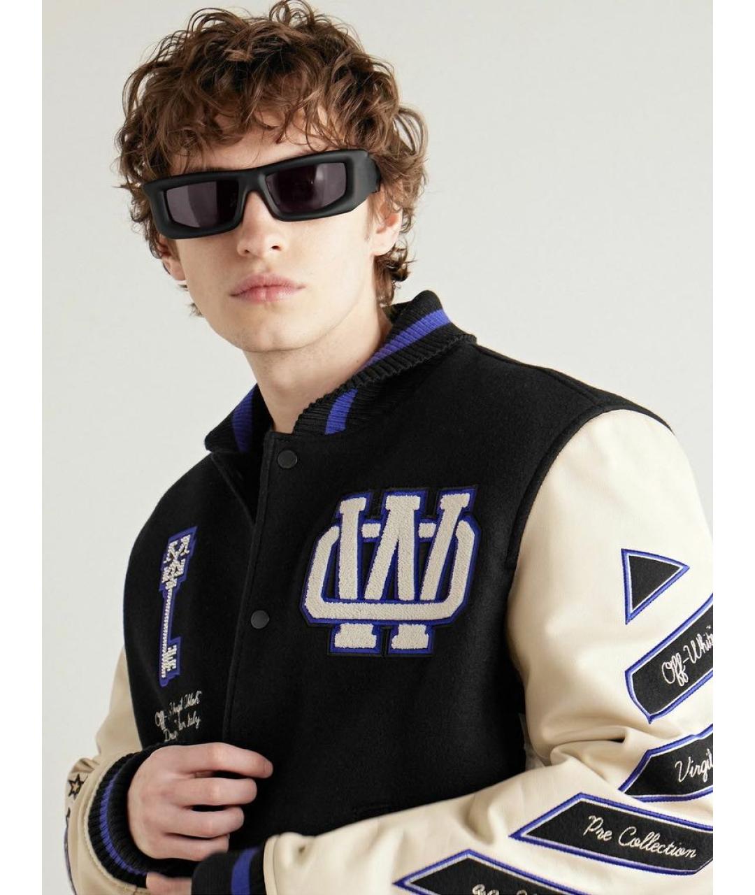 OFF-WHITE Черные пластиковые солнцезащитные очки, фото 7