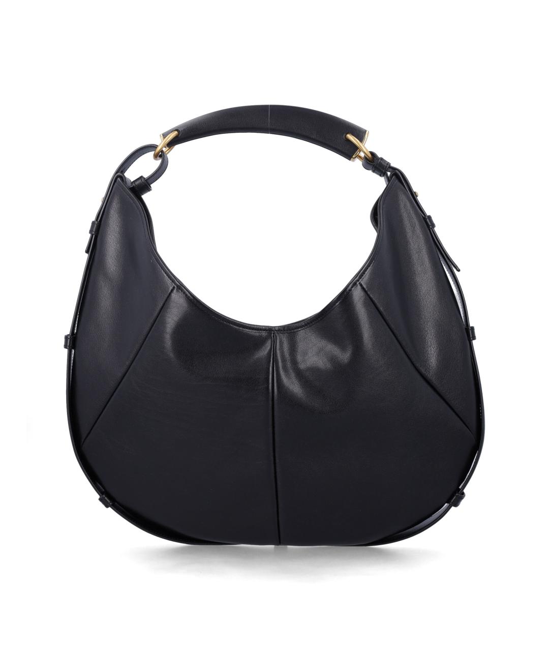 SAINT LAURENT Черная кожаная сумка с короткими ручками, фото 1