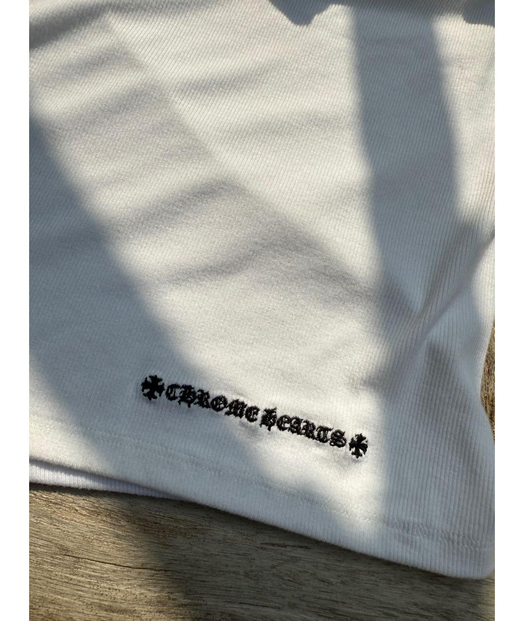 CHROME HEARTS Белое хлопковое повседневное платье, фото 3