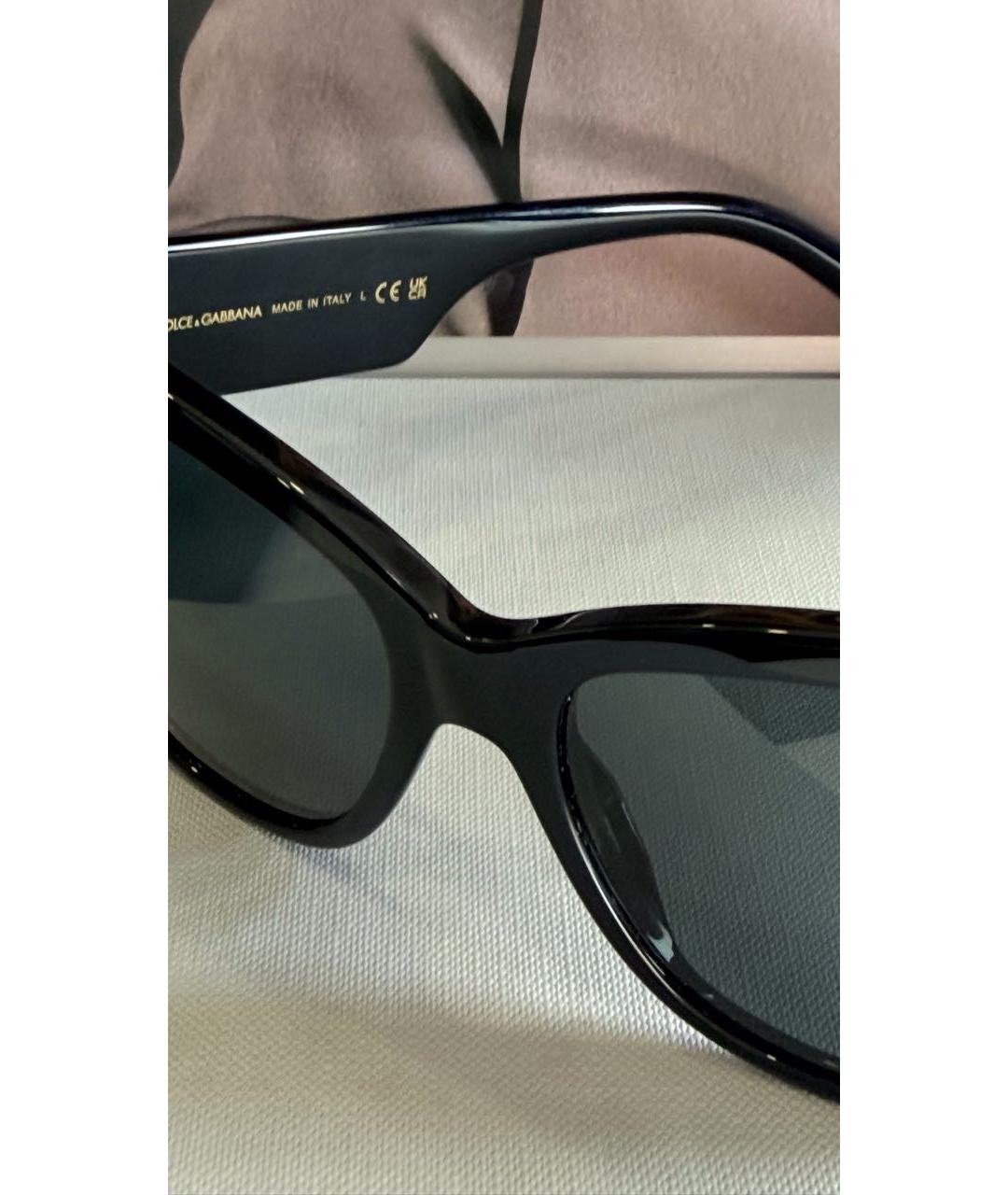 DOLCE&GABBANA Черные пластиковые солнцезащитные очки, фото 8
