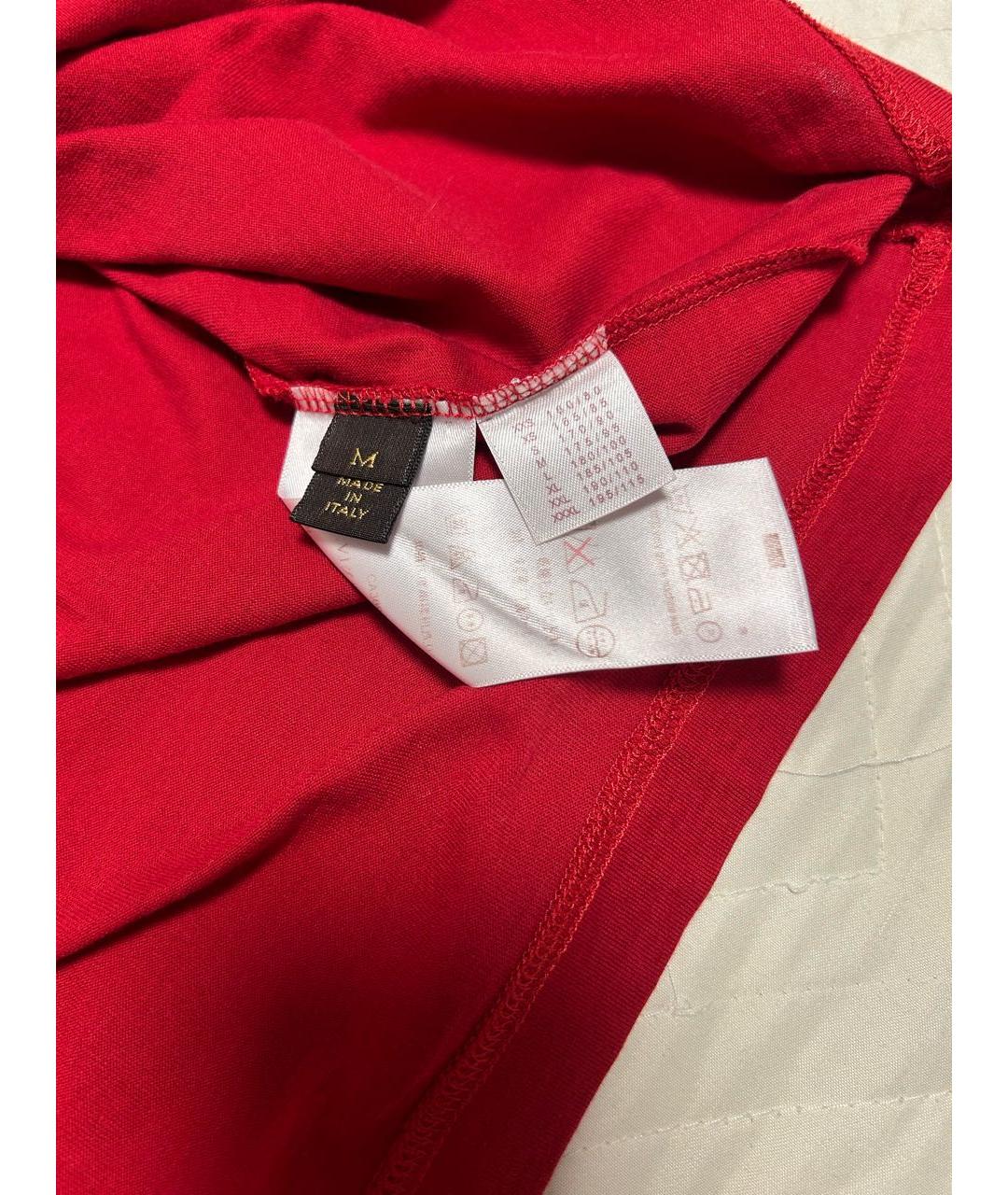 LOUIS VUITTON Красная хлопковая футболка, фото 2