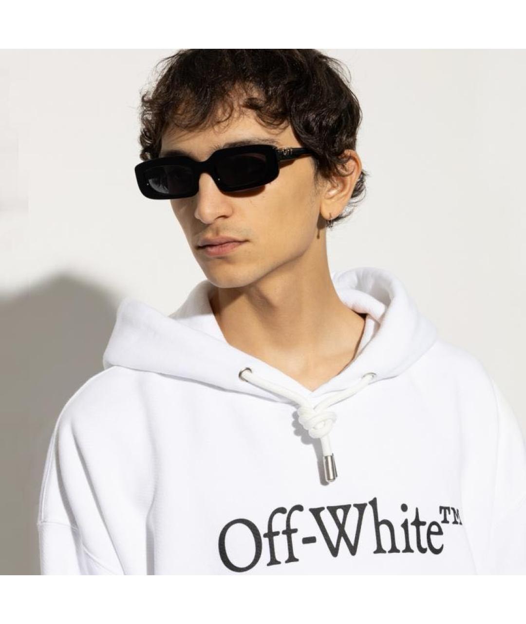 OFF-WHITE Черные пластиковые солнцезащитные очки, фото 7