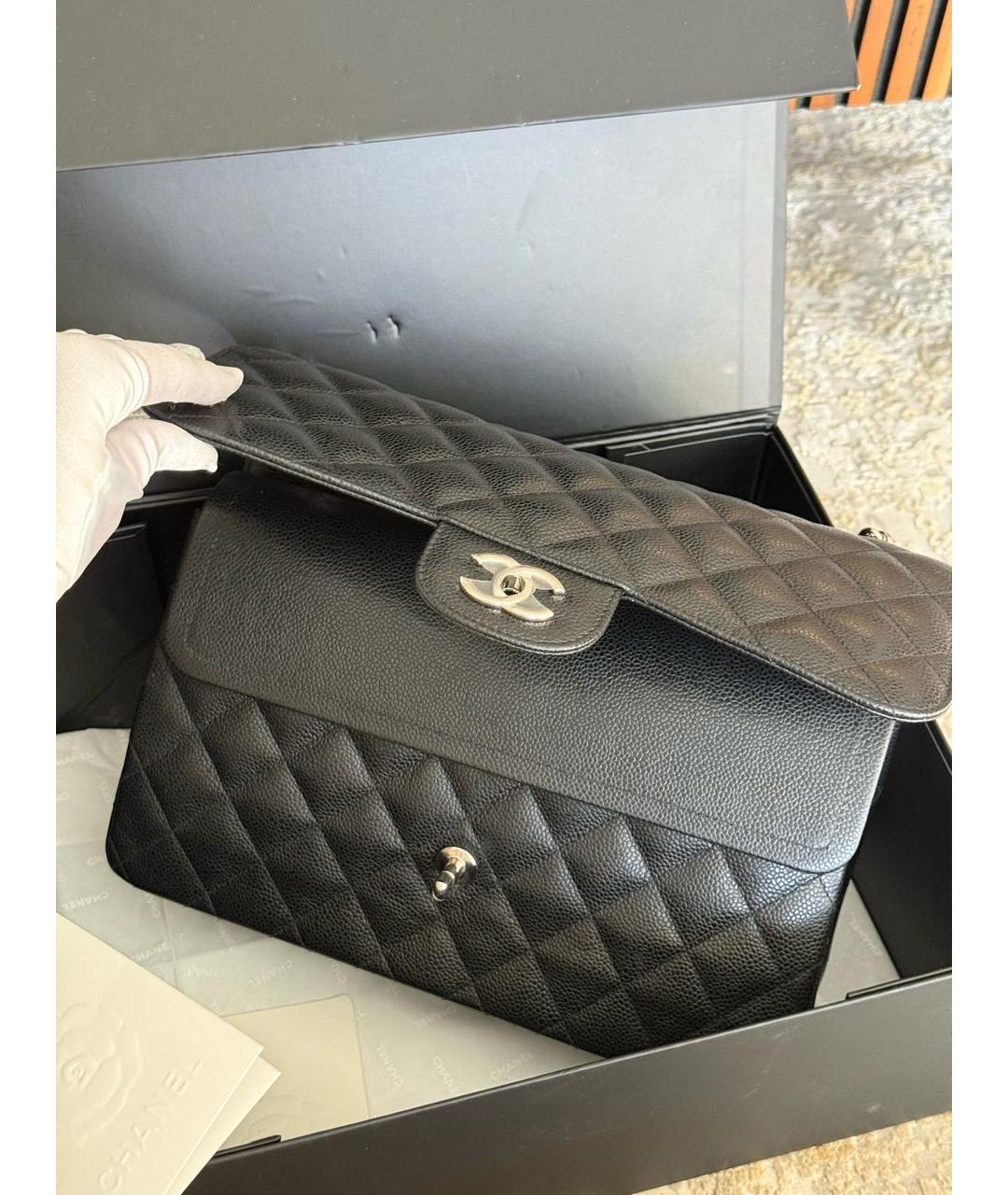 CHANEL Черная кожаная сумка через плечо, фото 4