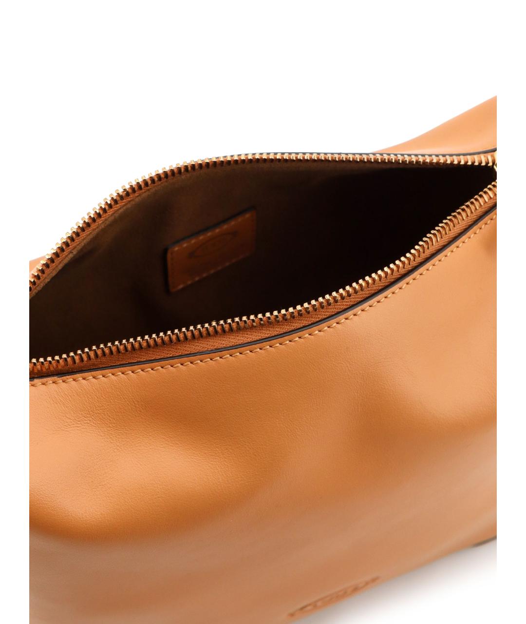 TOD'S Бежевая кожаная сумка через плечо, фото 4