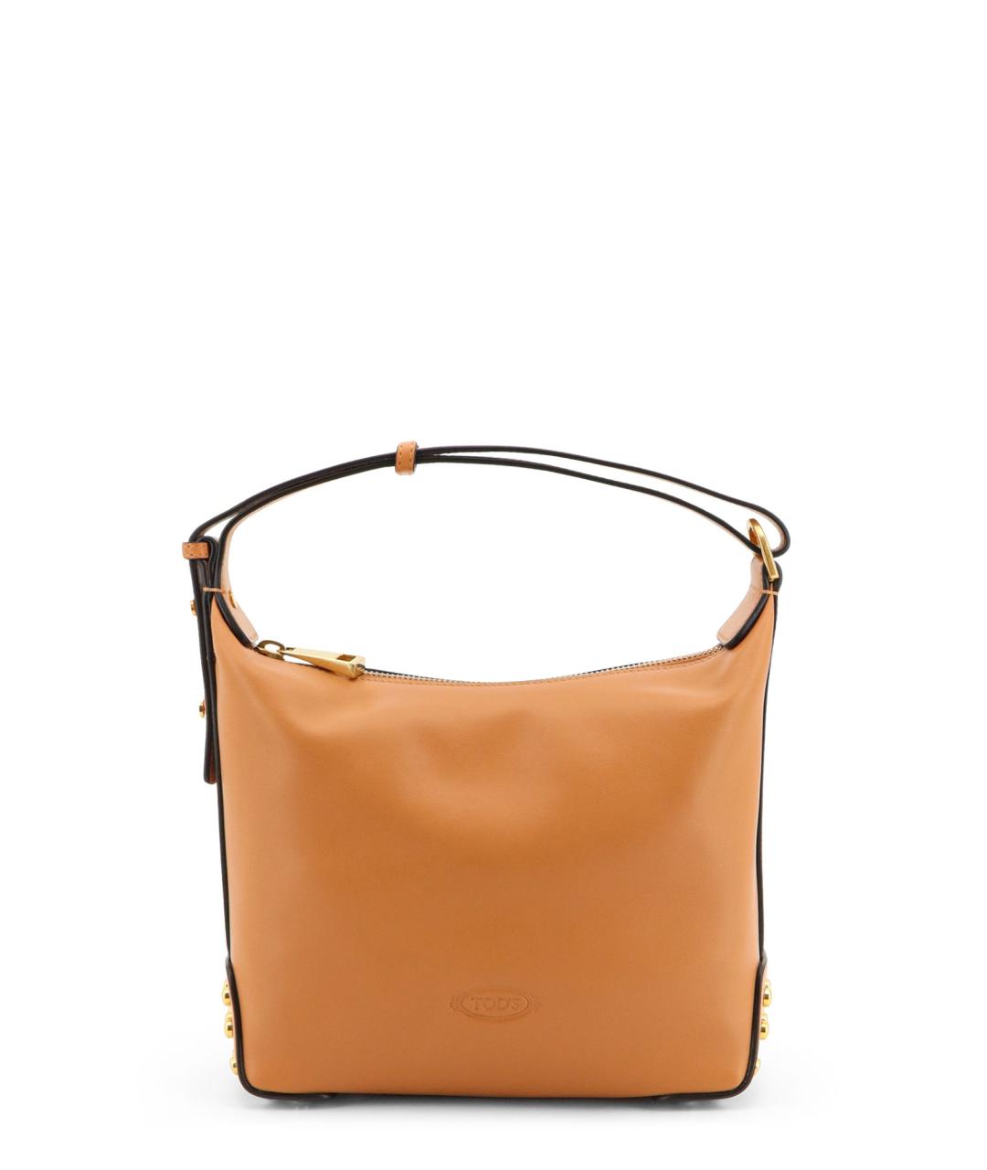 TOD'S Бежевая кожаная сумка через плечо, фото 1