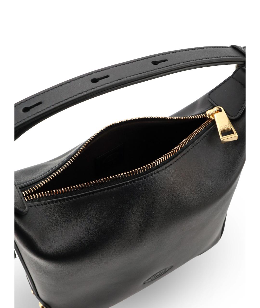 TOD'S Черная кожаная сумка через плечо, фото 4