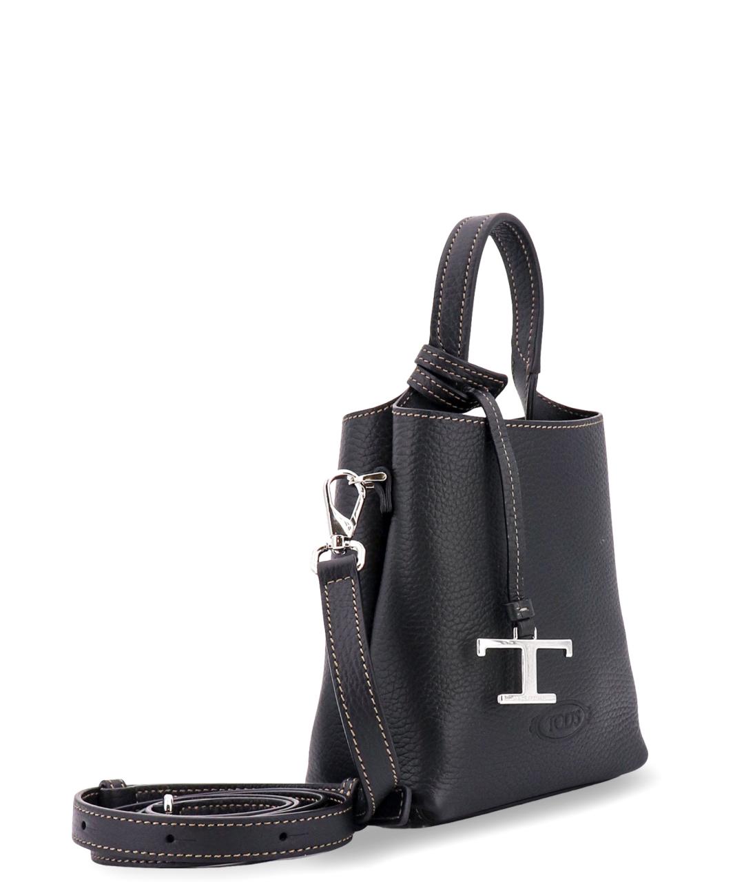TOD'S Черная кожаная сумка через плечо, фото 3
