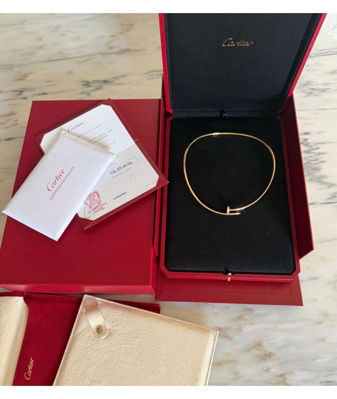 CARTIER Розовое колье из желтого золота, фото 4
